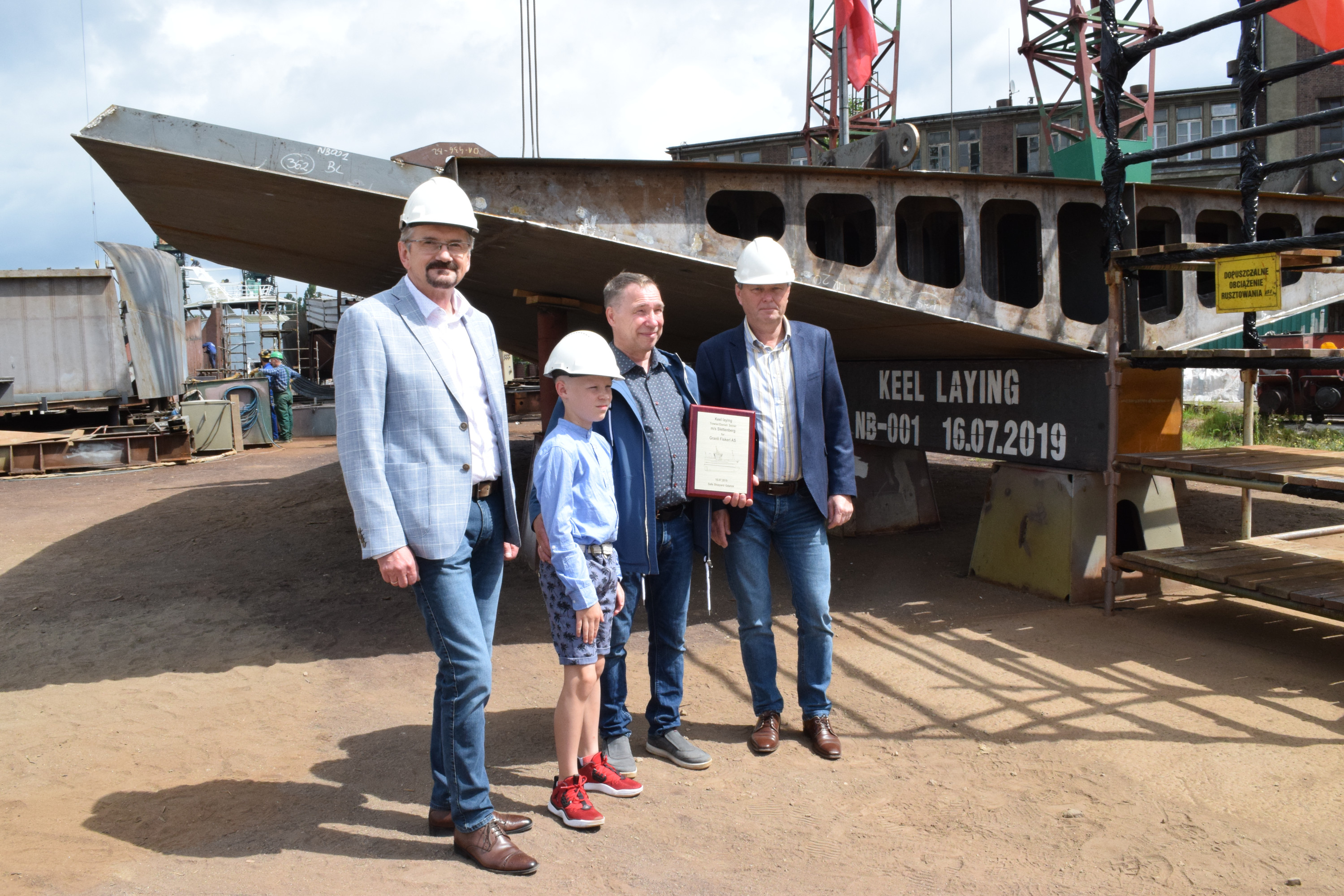 NB001 keel laying ceremony